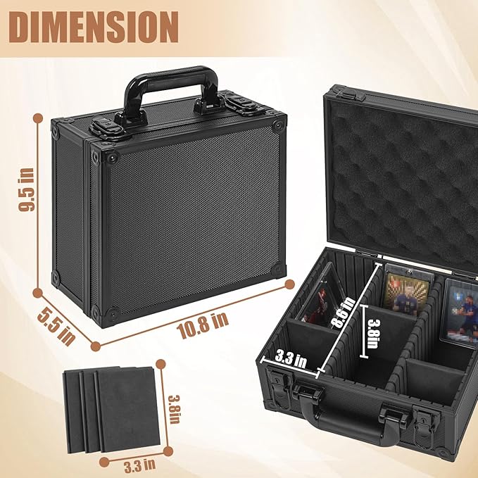 Toploaders Storage Box for 3" x 4" 35pt Rigid Card, Top Loader Storage with 5 Partition Holds 350+ Toploaders, Magnetic Card Holders - Image 7