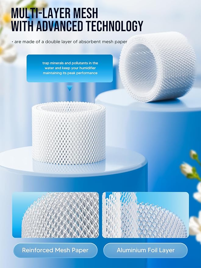 WF2 Humidifier Filter Replacement for Vicks V3500 V3100 V3600 V3900 V3700 VEV320 & Kaz 3020 Cool Mist Humidifiers Pack of 6, By NISHCON - Image 5