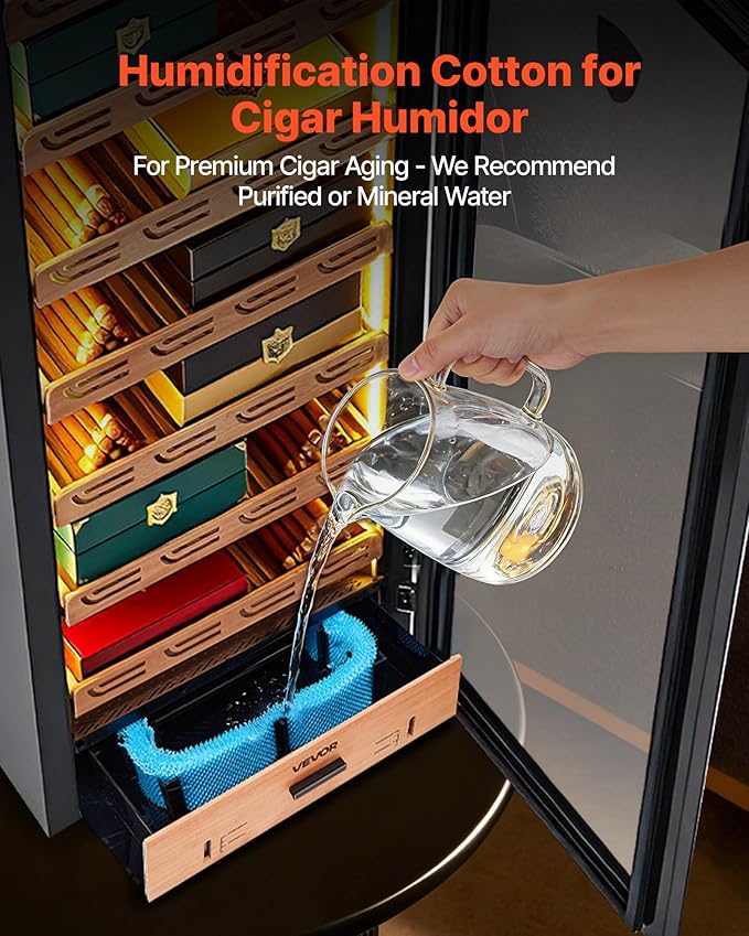 VEVOR Humidifier Replacement Filter, Single Pack Humidifying Pad Compatible with YC-288 Cigar Humidor Water Tank, 3D Multi-Layer Honeycomb Mesh, Cigar Flavor Preservation, Cut-to-Fit for Your Humidor - Image 2