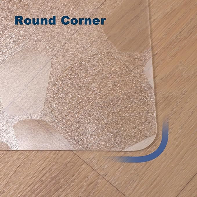 Clear Pebble Patterned Refrigerator Mat, 2mm PVC Anti-Slip Floor Protector, Scratch & Moisture Resistant, Floor Protection for Under Refrigerator (36x36 inch) - Image 5