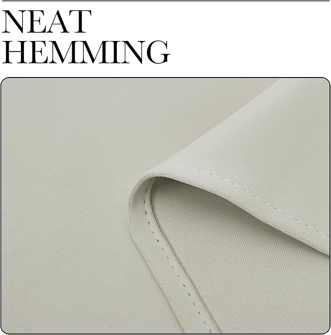 NICETOWN Thermal Insulated Grommet Room Darkening Curtains/Draperies/Panels for Bedroom (Bone White, 2 Panels, W42 x L63 inches) - Image 6