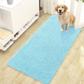 OLANLY Dog Door Mat for Muddy Paws 47x24, Absorbs Moisture and Dirt, Absorbent Non-Slip Washable Doormat, Quick Dry Chenille Mud Mat for Dogs, Entry Indoor Entryway Carpet for Inside Floor, Blue by OLANLY