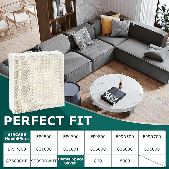 TOMOON 1043 Super Wick Humidifier Filter - Replacement for Essick Air Aircare 831000 EP9500 EP9800 836000HB and Spacesaver 800 8000 Series humidifier - Image 4