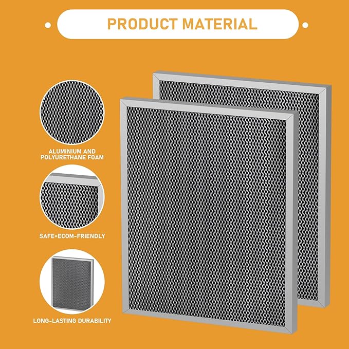 5881 Washable MERV 8 Dehumidifier Filter Replacement Compatible with AprilAire Whole-House Dehumidifiers E080, E100 and Dehumidifying Ventilator 8192A, 12″x13-1/2″x1″, 2 Pack - Image 2