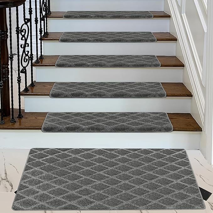 PURE ERA Carpet Stair Tread Landing Mat Tape Free Self Adhesive Non Slip Skid Resistant Indoor Doormat Area Rug Floor Mat for Kitchen Bathroom Workstations Washable 2' X 3' - Image 2