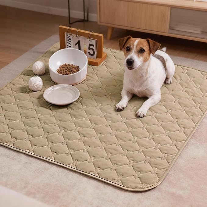 gogobunny 3X Stronger Waterproof Pet Blanket, Scratch Proof Furniture Protector for Dogs Cats, Reversible Cover 30x30 Inch, Dark Beige - Image 8