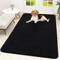 OLANLY Dog Door Mat for Muddy Paws 70x46, Absorbs Moisture and Dirt, Absorbent Non-Slip Washable Doormat, Quick Dry Chenille Mud Mat for Dogs, Entry Indoor Entryway Carpet for Inside Floor, Black by OLANLY