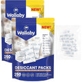 Wallaby 2 gram (500 Packets) Food Safe Pure White Silica Gel Desiccant Dehumidifier Packs - Rechargeable & Coated Moisture Absorbers - Protects Against Moisture Damage - (Packed in 100x Sets of 5) by WallabyGoods