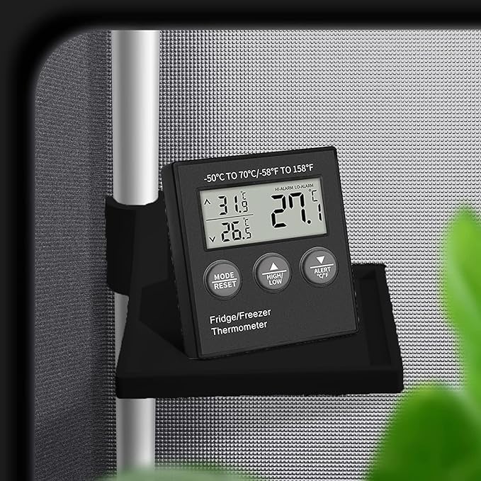 2 PCS Grow Tent Corner Shelf,16 mm Grow Tent Accessories,White Grow Tent Shelves for Place The Hygrometer Camera and Planting Equipment(Black/2PCS) - Image 7
