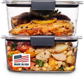 Rubbermaid Brilliance BPA-Free Food Storage Containers, Medium Deep, 4.7 Cup, 2-Pack, Airtight & Leak-Proof, Microwave & Dishwasher Safe by Rubbermaid