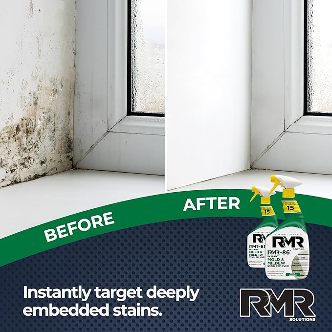 RMR-86 Instant Mold and Mildew Stain Remover Spray - Scrub Free Formula, 2 Pack - 32 oz - Image 9