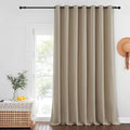 NICETOWN Blackout Curtains for Sliding Glass Door Room Divider Noise Reduce Curtain Panel Portable Window Screen Sliding Partition, W100 x L102 inches, 1 Panel, Taupe by NICETOWN