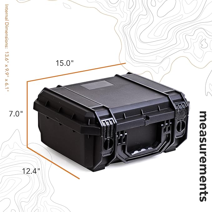 Seahorse 530 Heavy Duty Protective Dry Box Case Without Foam - TSA Approved/Mil Spec / IP67 Waterproof/USA Made for Cameras, Action Cameras, Firearms, Camping, Kayaks (Black) - Image 3