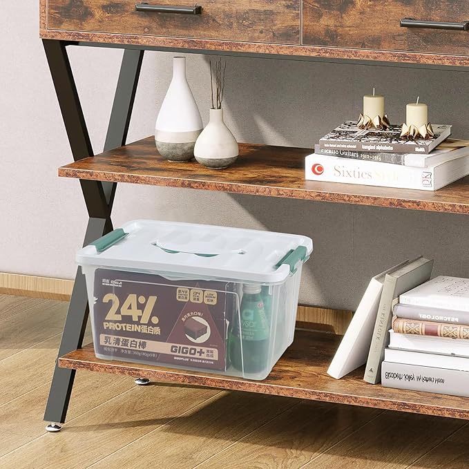 6 Pack 14 L Clear Storage Latch Box, Plastic Storage Bins with Lids - Image 5