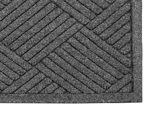 Guardian EcoGuard Diamond Indoor Wiper Floor Mat, Recycled Plactic and Rubber, 3'x4', Charcoal Black - Image 7
