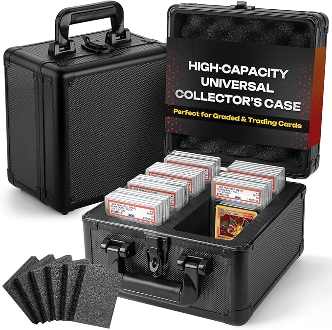 FunGuys Graded Card Storage Box, Trading Card Case for PSA Graded Pokemon Cards, Sports Card Storage Boxes, PSA Card Case Holder, Baseball Slab Case for Trading Cards, BGS by FunGuys
