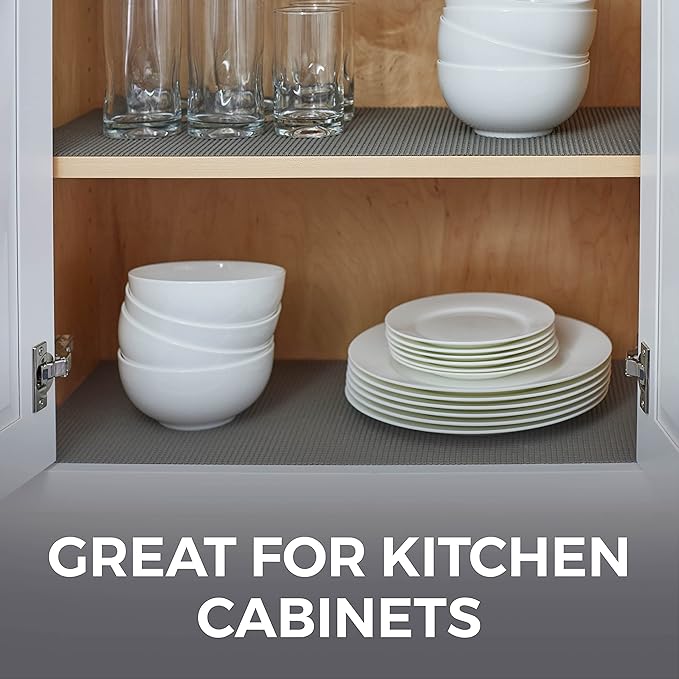 HOME GENIE Shelf Drawer and Cabinet Liner, Durable with Strong Grip, 20 in x 20 FT, Non Adhesive Liners Protect Kitchen Cabinets and Cupboard, Pantry, Bathroom Drawers and Shelves, Desks, Slate Gray - Image 6
