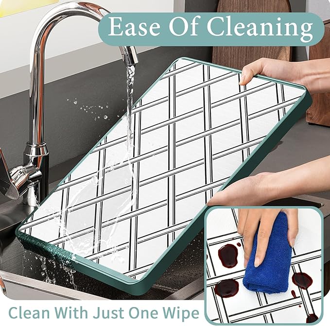 Drawer and Shelf Liner for Kitchen Cabinet: 17 in X 30 Ft Non Slip Waterproof Shelf Paper Non Adhesive Refrigerator Liners Black and White Squares Easy Liners for Bathroom - Image 4