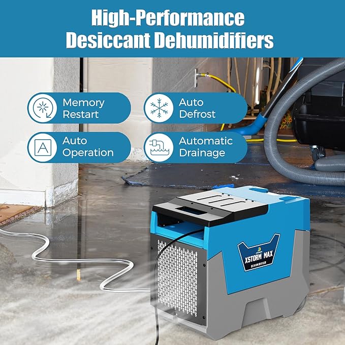 ARGENDON Commercial Dehumidifier,180 Pints Industrial Dehumidifier with Pump & Drain Hose for Whole House, Crawl Space, Warehouse, Up to 2,300 sq ft, Water Damage Restoration, 5-Year Limited Warranty - Image 3