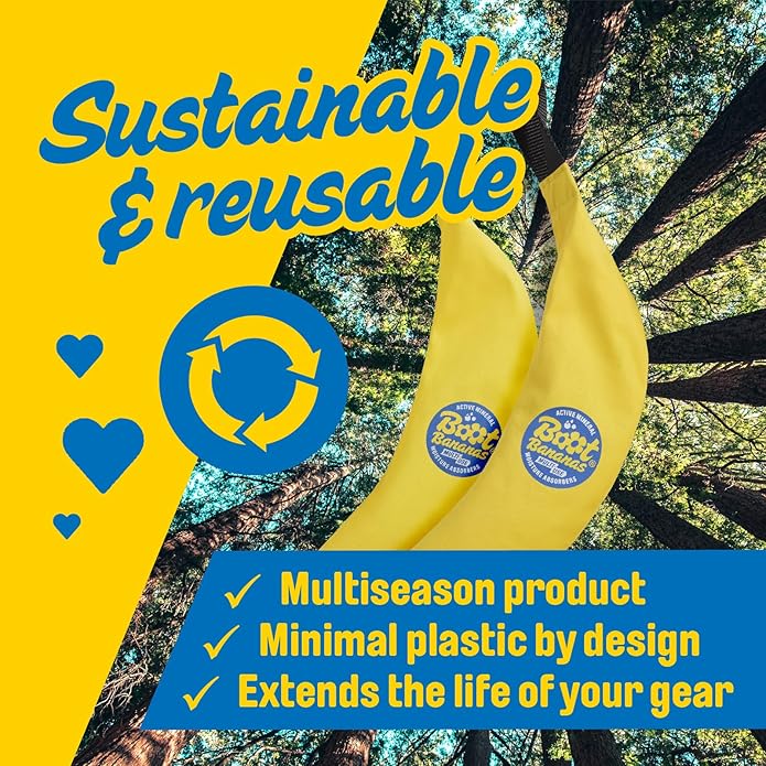 Boot Bananas Shoe Moisture Absorber | Long-Lasting, Reusable Sports Shoe Drying Inserts Without Heat or Electricity | Eco-Conscious | Drys Footwear in 4 to 6 Hours | 1 Pair - Image 4