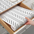 Tatyanna Shelf Liner for Kitchen Cabinets Non Adhesive Cabinet Liners Stripe Drawer Liner Strong Grip Non Slip Shelf Liners Waterproof Cupboard Liner Easy to Clean Pantry Dresser Liner 12IN x 10FT by Tatyanna