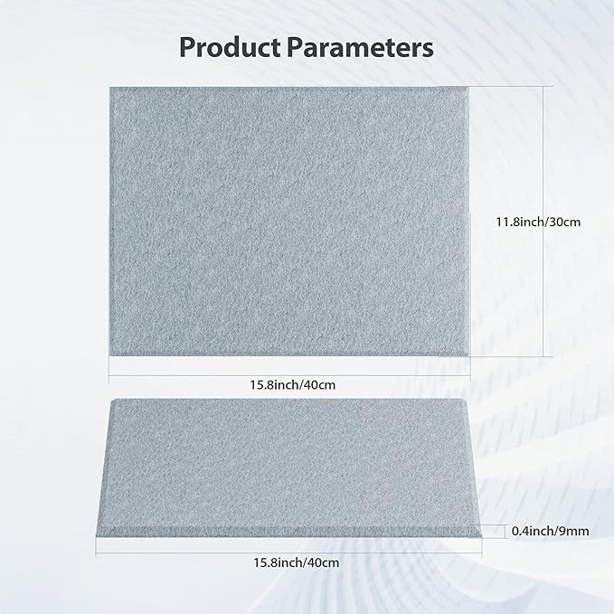 12 Pack Acoustic Panels Self Adhesive Sound Proof Foam, High Density Sound Acoustic Panel, 16X12X0.4 Inch 4:3 Rectangle Panels in Home, Office, Reccording Room, Studio, more(Blue Gray) - Image 6