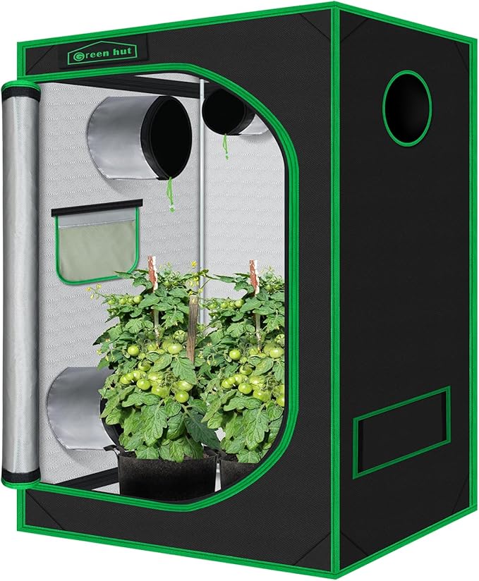 Indoor Grow Tent for Plants 36"x60"x78" Mylar Hydroponic Grow Tents Indoor Grow Room for Plant Fruit Flower Veg with Removable Waterproof Floor Tray by GreenHut