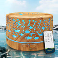 Diffusers for Essential Oils Large Room with R/C,600ml Essential Oil Diffusers for Home,Waterless Auto Off 7 Colors Changed 3 Mist Modes,Cool Mist Humidifiers for House Bedroom Decor,Gifts,Light Wood by Roonbo