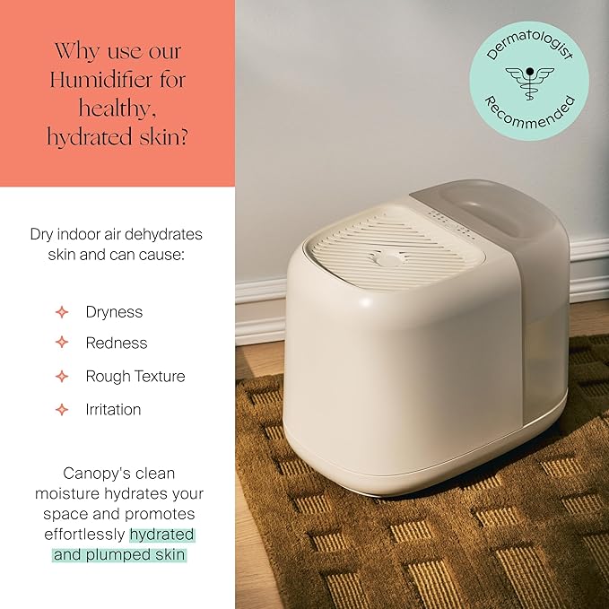 Canopy Large Room Humidifier, Cream, Large Living Space, 36HR Run Time, 5.5L Tank - Includes Canopy Humidifier Plus, Diffusion Well, Unwind Aroma, Filter, Power Cord & Adapter - Image 3