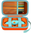 ANKHOH Organizer Case for 3Doodler Start+ Essentials 3D Pen for Kids, EVA Shell/Wrist Strap, Drop-Proof Water-Resistant, Stores for 3Doodler Pen Filament USB for Travel/Home/School (Box Only) Orange by Ankhohstoragehardcase
