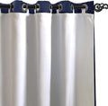 DriftAway Thermal Insulated 100 Percent Darkening Blackout Curtain Liner 2 Panels Each Liner Size 50 Inch by 58 Inch Rings Included Off White Panel by DriftAway
