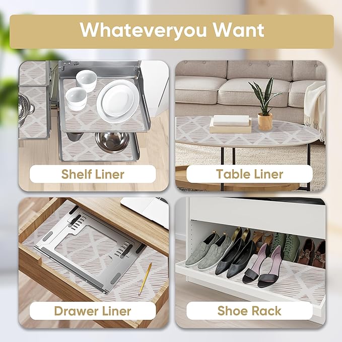 Drawer and Shelf Liner for Kitchen Cabinet, Cupboard, Desks, Pantry, Tool Box Waterproof Non Adhesive Non-Slip Easy to Clean 16in X 360in - Image 4