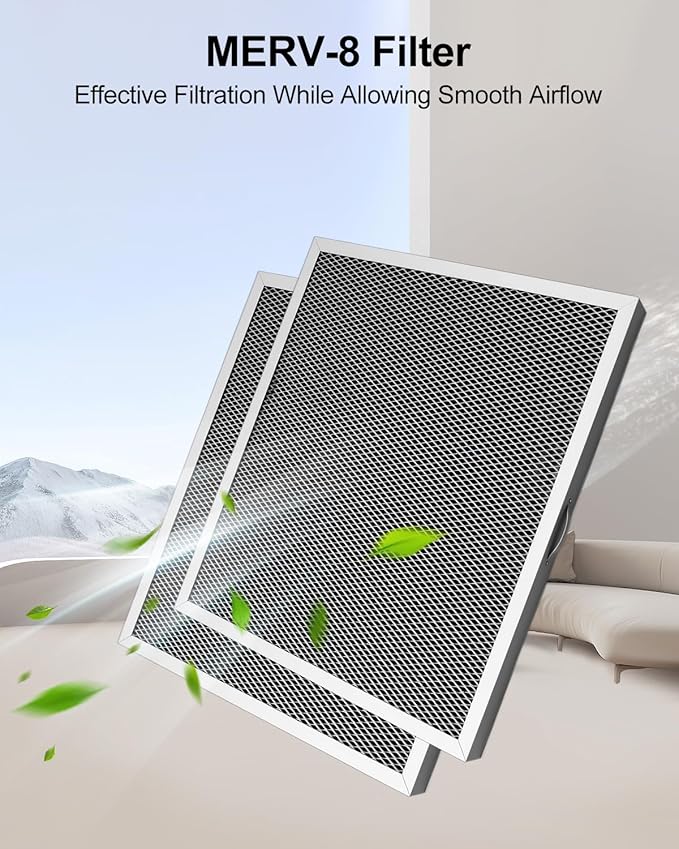 WUMZIJ 5881 Washable MERV 8 Dehumidifier Filter Compatible with Whole-House Dehumidifiers Models E100 E080 and Dehumidifying Ventilator 8192A, 12x13.5x1 MERV 8 Washable 2PCS - Image 3
