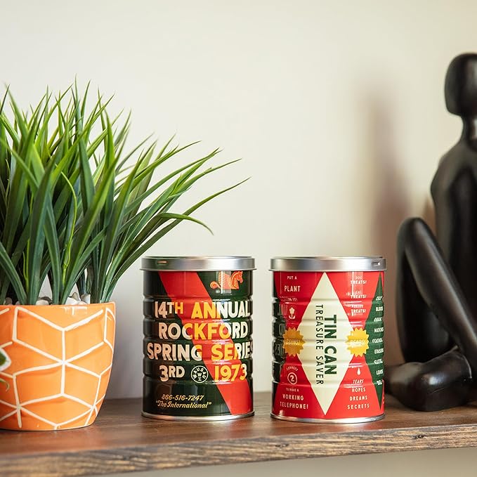 Retro Tin Can, Studio MPLS Designs, Collectable, Peel & Stick Valved End with Metal Lid, 8-12oz (4.0625 x 5.5 in) (1973 Design) - Image 5