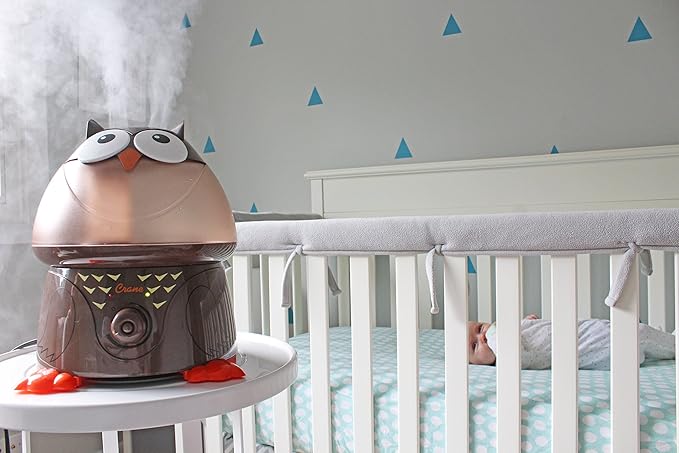 Crane Animal Humidifier for Bedroom, Ultrasonic Cool Mist for Baby Nursery, Adjustable Settings, Auto Shut-Off, Owl - Image 5
