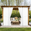 Waterproof Outdoor Curtain W105 x L84 - Grommet Top Sunlight Blocking Window Treatment Drapes Blackout Curtains for Home Bedroom Living Room Outdoor Patio Porch Pergola Cabana Gazebo (2 Panels) by DivaenCamino