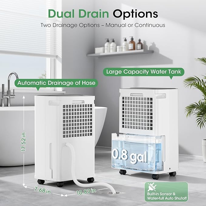 2500 sq.ft Dehumidifier for Basement, Smart APP WiFi Control,35 Pint Dehumidifiers for Home with Drain Hose, 24H Timer & Child Lock, Quiet & Eco, Ideal for Large Rooms, Bathroom, Bedroom, Garage - Image 4