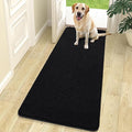 OLANLY Dog Door Mat for Muddy Paws 70x24, Absorbs Moisture and Dirt, Absorbent Non-Slip Washable Doormat, Quick Dry Chenille Mud Mat for Dogs, Entry Indoor Entryway Carpet for Inside Floor, Black by OLANLY