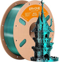 ERYONE Silk Dual Color PLA Filament 3D Printer 1.75mm +/- 0.03mm, Bicolor Filament Two Tone PLA 1KG(2.2lbs) Cardboard Spool, Black Green by ERYONE
