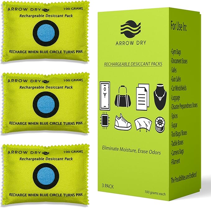 Reusable Moisture Absorbers – Desiccant Packs for Safes, Closets, Storage Bins & More by Unknown
