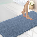 Smiry Luxury Chenille Bathroom Rugs 59x24, Extra Soft and Absorbent Shaggy Bath Mat, Machine Washable, Non-Slip Plush Carpet Runner for Tub, Shower, and Floor, Home Decor Accessories, Grayish Blue by Smiry