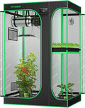 VIVOSUN D325 2-in-1 3x2 Grow Tent, 36"x24"x53" High Reflective Mylar with Multi-Chamber and Floor Tray for Hydroponic Indoor Plant by VIVOSUN