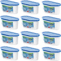 Moisture Absorbers, 12 Pack, Compact Dehumidifier for Closet, Efficient Humidity Absorber Boxes, Moisture Absorber for Closet, Odor Eliminator with Fragrance Free, Blue, 6.4oz, 300ml by Ksend