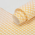 FIFTY FEET 18"x96" Non-Adhesive Shelf Liner for Kitchen Cabinets and Drawers, Washable Non-Slip PVC Cabinet Liner (Yellow Circle)(2 Roll) by FIFTYFEET