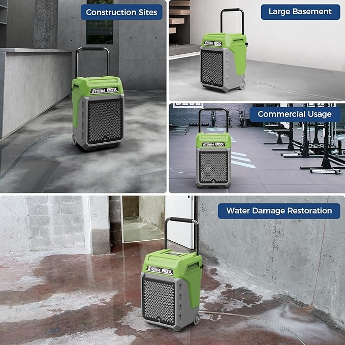ALORAIR Storm LGR Commercial Dehumidifier with Pump & Drain Hose, Portable Industrial Dehumidifiers with Wheels for Water Damage Restore, Basement, Garage, 5 Years Warranty - Image 9
