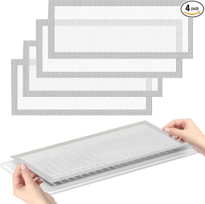 4 PCS White Magnetic Vent Covers- 4x10 Magnetic Air Vent Covers with Mesh Screen for Floor/Wall/Ceiling Registers-Easy to Install, Secure Fit, Durable Design-White by Unknown