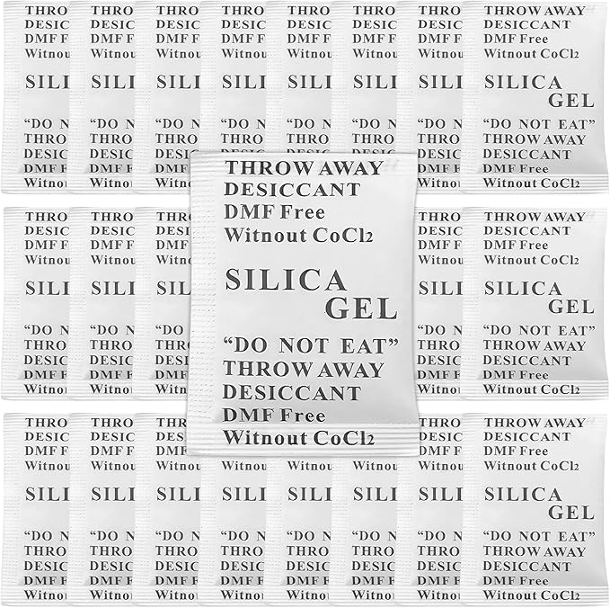 25 Pack 5g Silica Gel Desiccant Bags - Reusable Humidity Control for Camera Gear, Leather Goods & Collectible Storage (25) by Unknown