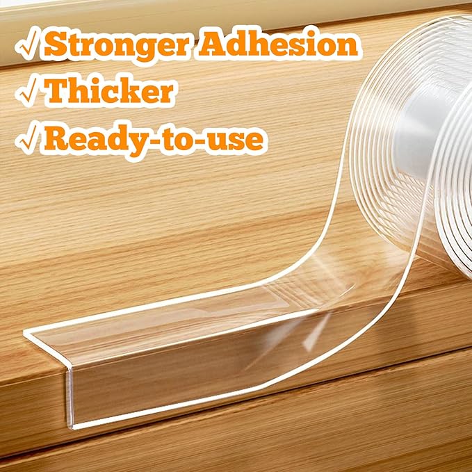 2 in x 13.12 FT,Clear Soft Corner Protectors for Furniture Strip,Sharp Edge & Table Bumper,Window Edge,Wall Protector, Soft Corner Guards Safe for Proof,Table Corner Protectors in Family - Image 7