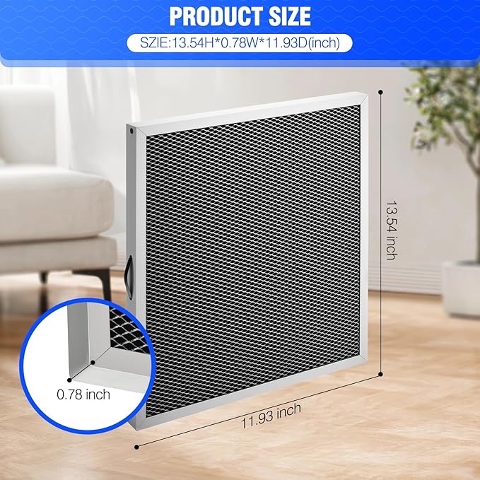 Dehumidifier Filter MERV 8 Washable 5881 Replancement for AprilAire Whole Home Dehumidifier Models E080, E100 8192A 12”x13.5”x1” Pack 2 - Image 2