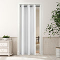MYSKY HOME White Closet Curtain for Doorway, 80 Inch Long Grommet Light Filtering Door Panel for Living Room, Vertical Privacy Thermal Insulated, 1 Panel, 34 x 80 in, Pure White by MYSKYHOME